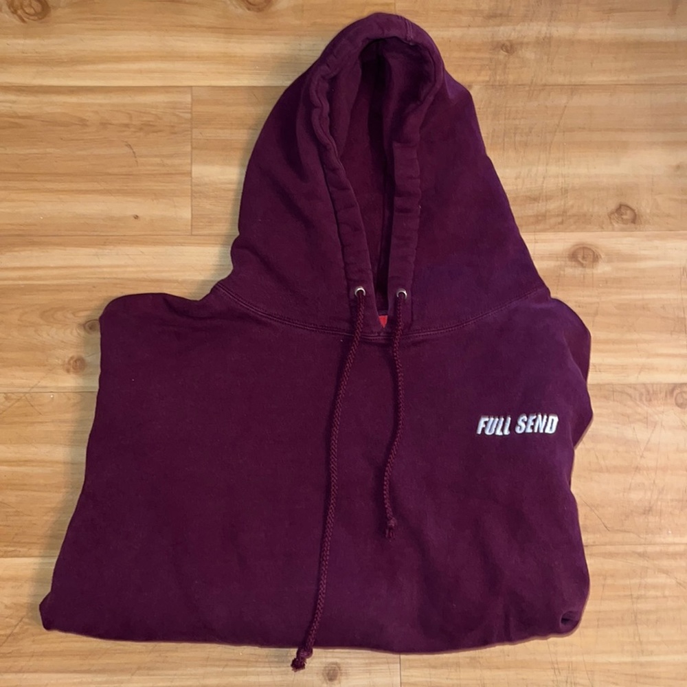 Nelk boys full send hoodie size large rare - maroon